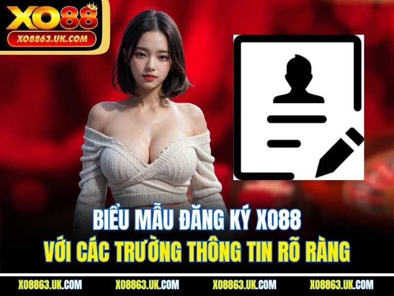 Biểu mẫu đăng ký XO88 với các trường thông tin rõ ràng